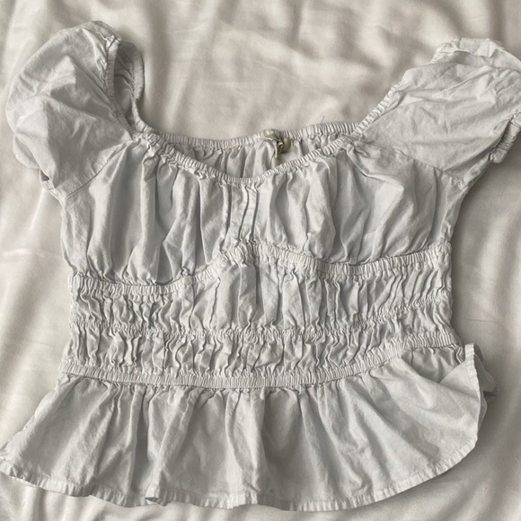 White Ruffled Top - Picture 3 of 4